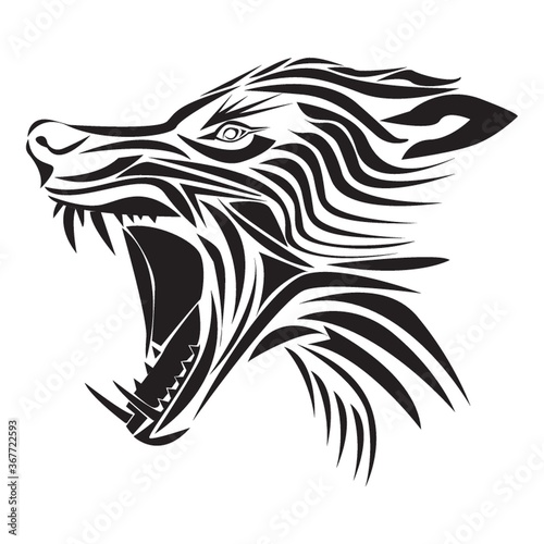 ferocious wolf tattoo