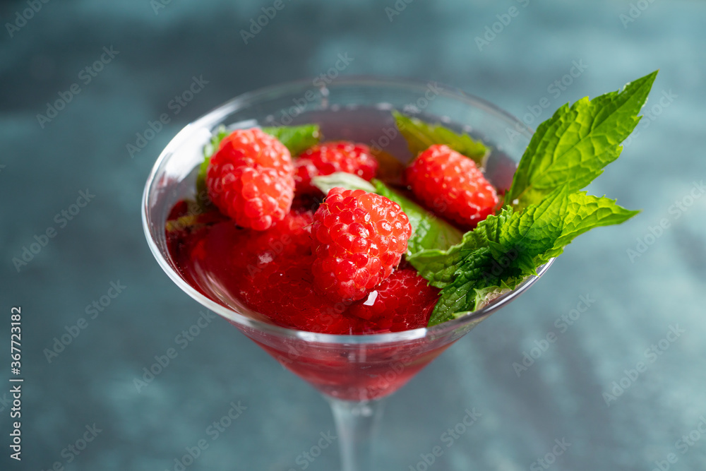 Raspberry martini cocktail. Selective focus. Shallow depth of field. Raspberry martini cocktail. Selective focus. Shallow depth of field.