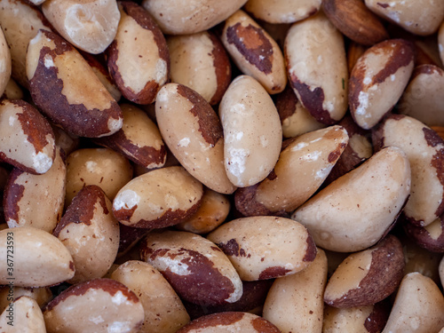 close up of  Brazil nuts background