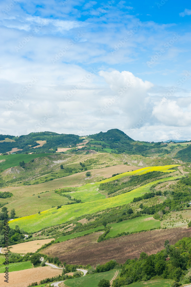 Italian landscape with spring colors