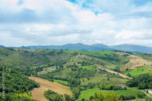 Italian landscape with spring colors