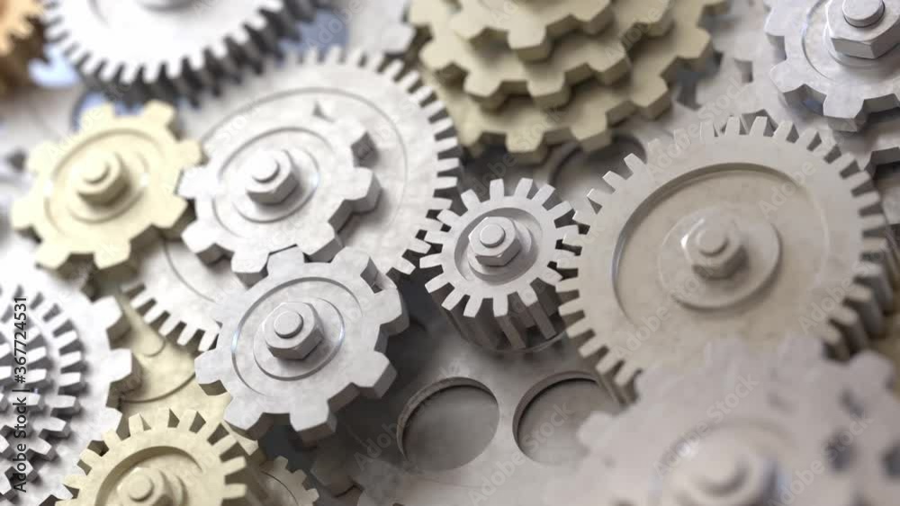 Animation of rotating cogs and gears. Animation of rotating cogs and gears.