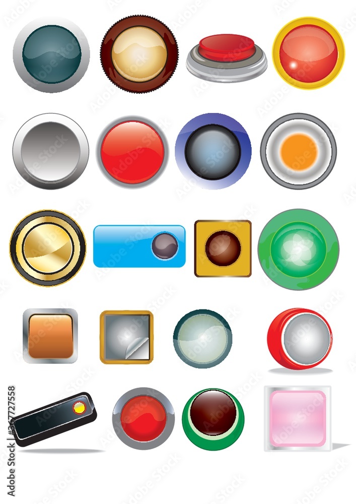 collection of button template