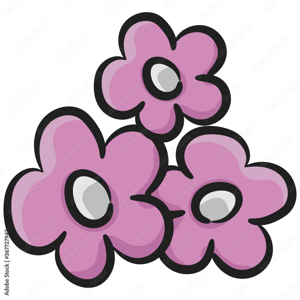 Editable icon of violet flower, garden blossom
Editable icon of violet flower, garden blossom