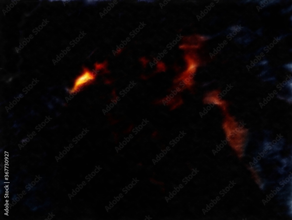 Drawing of fire on a black background Drawing of fire on a black background