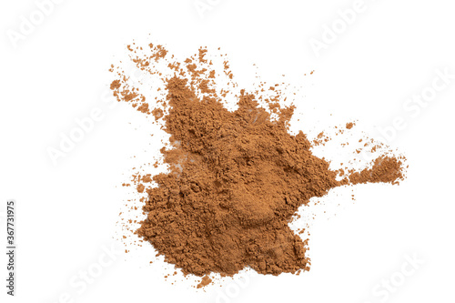 Fo-ti root powder isolated on white