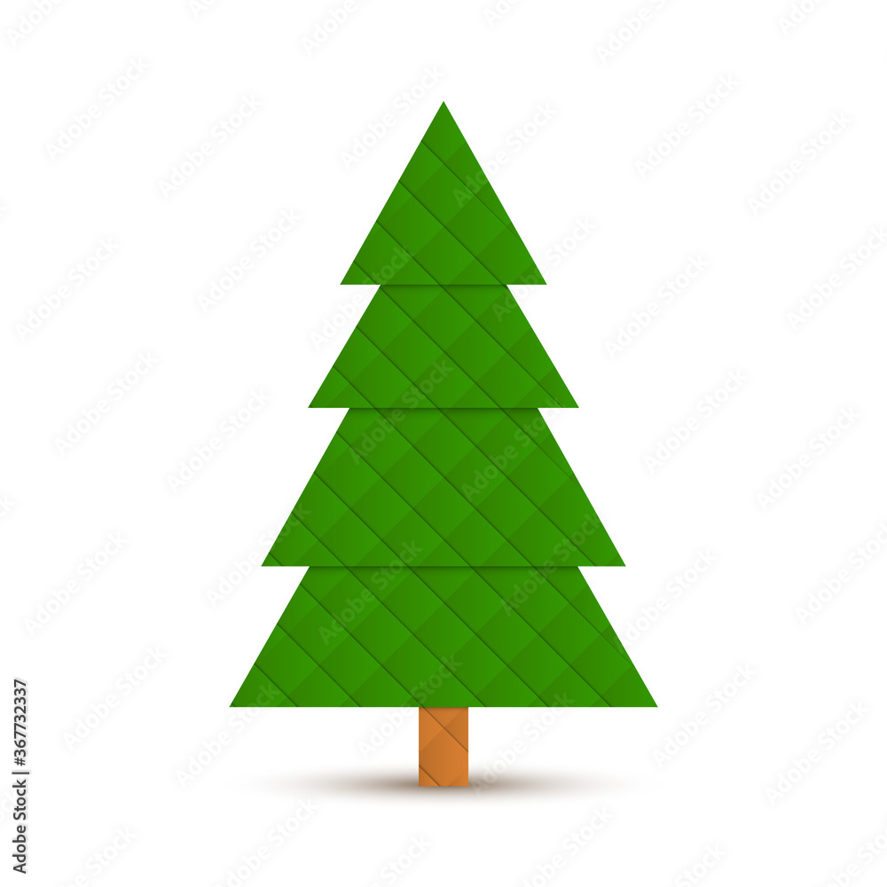 Abstract geometric coniferous tree isolated on a white background. EPS10 vector file Abstract geometric coniferous tree isolated on a white background. EPS10 vector file