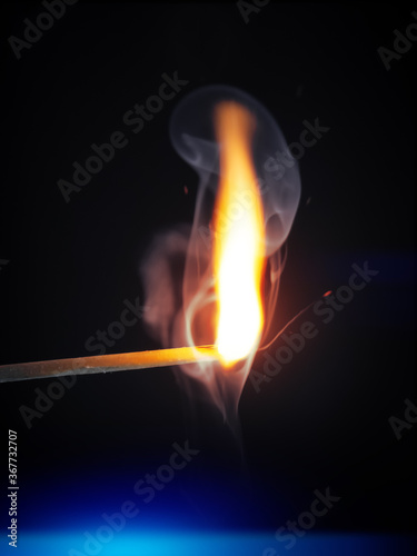 match flame dark background