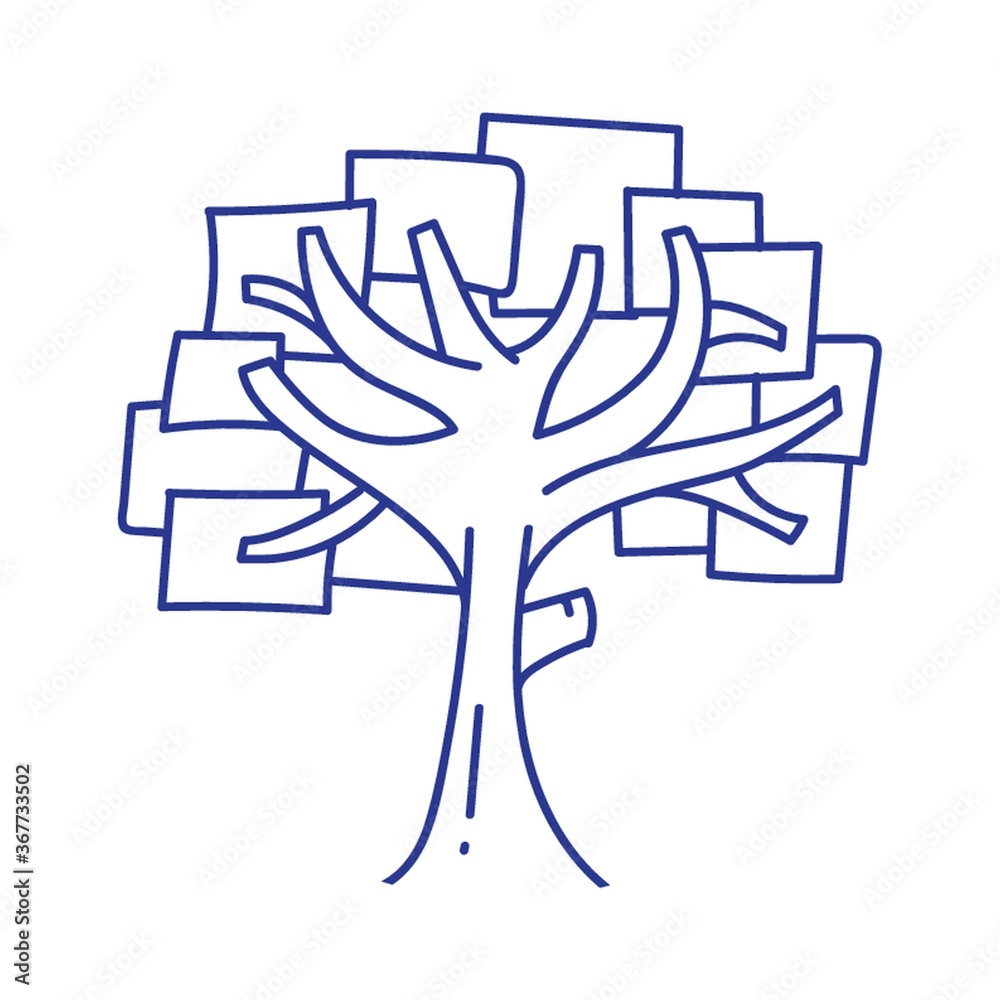 tree with rectangular leaves tree with rectangular leaves