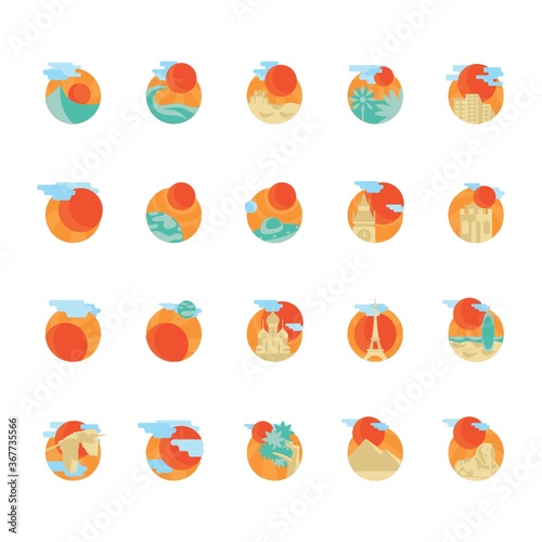 sun in different places