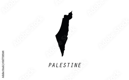 Palestine map vector illustration