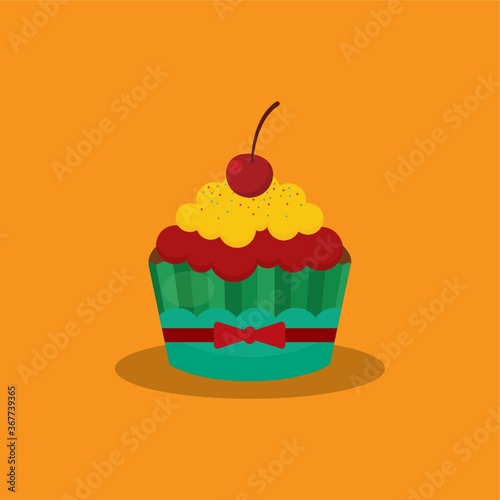 cupcake with cherry
