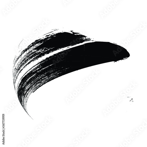 Texture Background. Circle Brush Stroke . Grunge Shape . vector