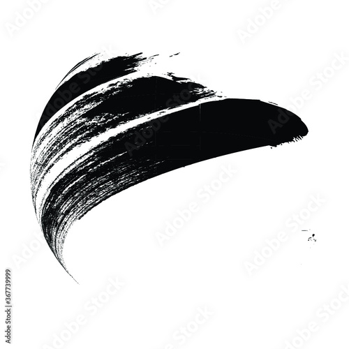 Texture Background. Circle Brush Stroke . Grunge Shape . vector
