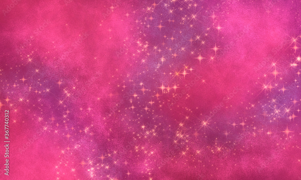 magical festive bright fantasy purple pink space background with many stars and space clouds.