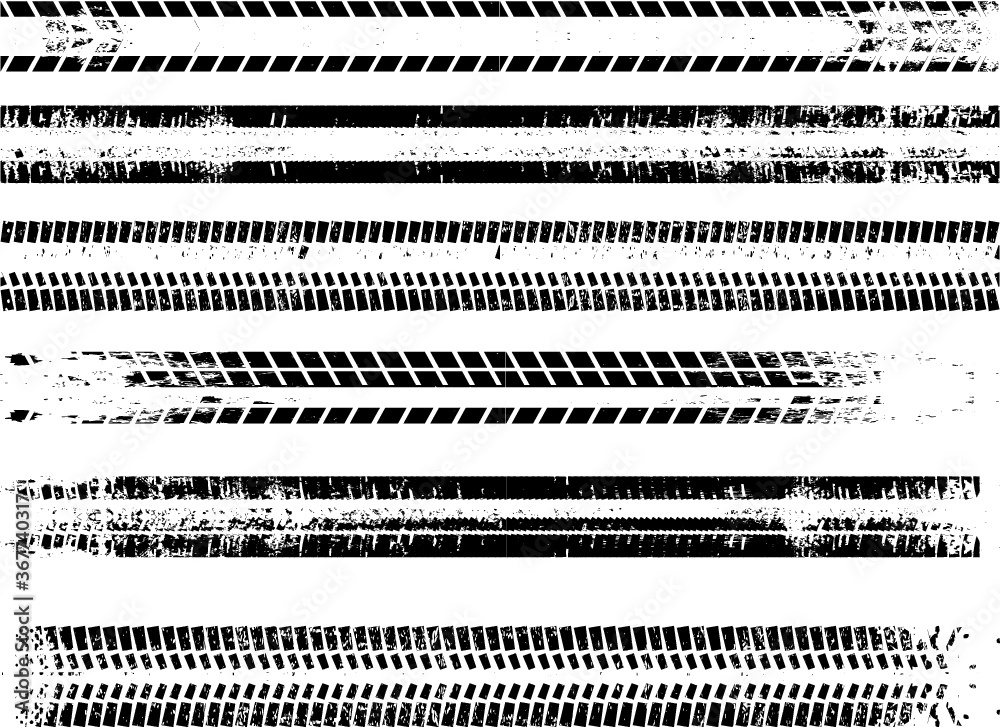 Vector Print Textured Tire Track . Design Element .Bike thread silhouette Vector Print Textured Tire Track . Design Element .Bike thread silhouette