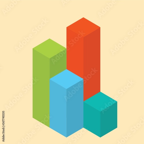 geometrical bar graphs