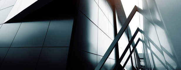 commercial building skyscraper made of glass. Website header or banner