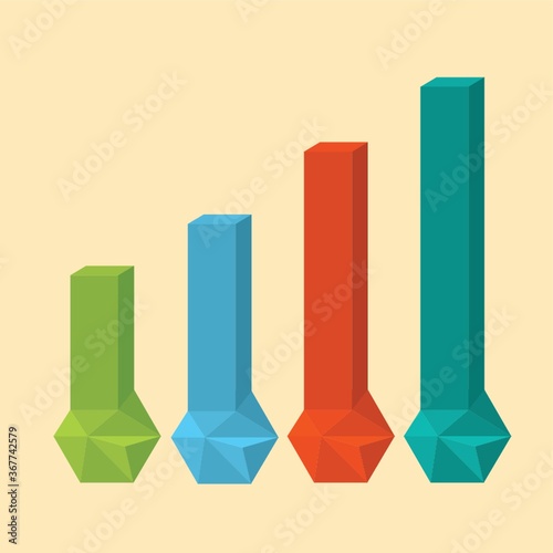 geometrical bar graphs