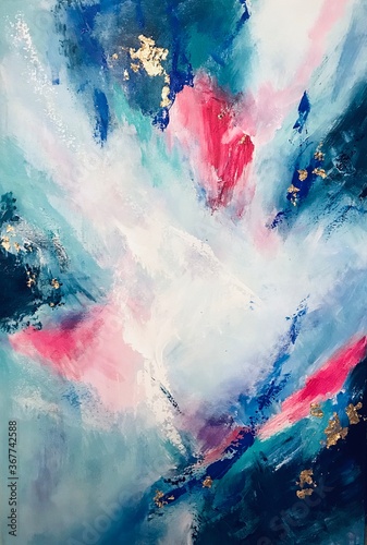 Les couleursd, peinture abstrait à la main
