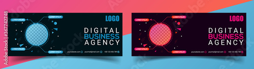 modern creative corporate Cover Web Banner Social post template design.Social Media Cover Design Business Company Web Banner Corporate cover design with photos. graphic element. facebook cover photos.
