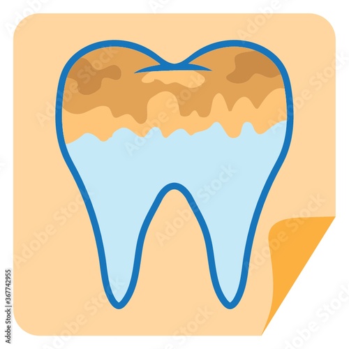 tooth with plaque