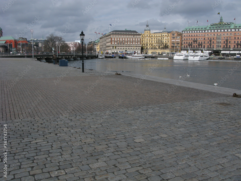 View of cityscape in Stockholm, Sweden.  
