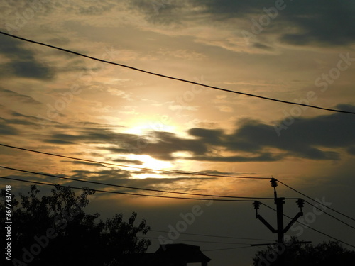 sunset  with clouds.