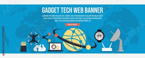 Gadget tech web banner template