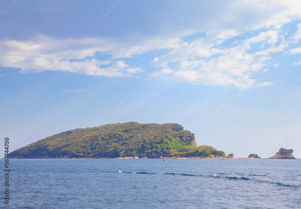 Sveti Nikola , Island from Montenegro in Adriatic Sea