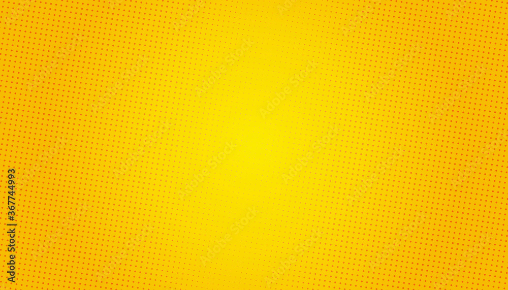 Pop Art background. Retro dotted background. Vector illustration. Halftone yellow pop art