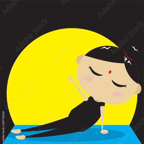 woman practicing yoga