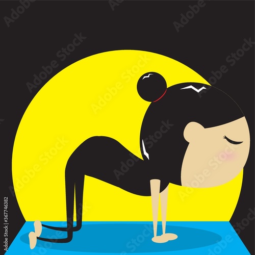 woman practicing yoga