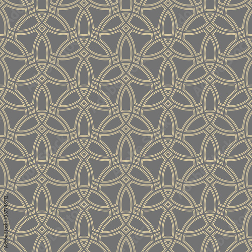 Seamless vector ornament. Modern background. Geometric modern golden pattern