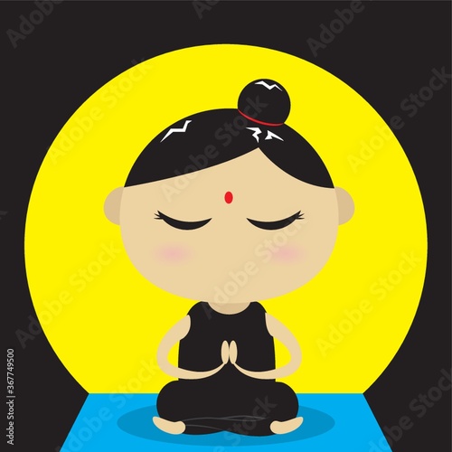 woman practicing yoga in lotus pose