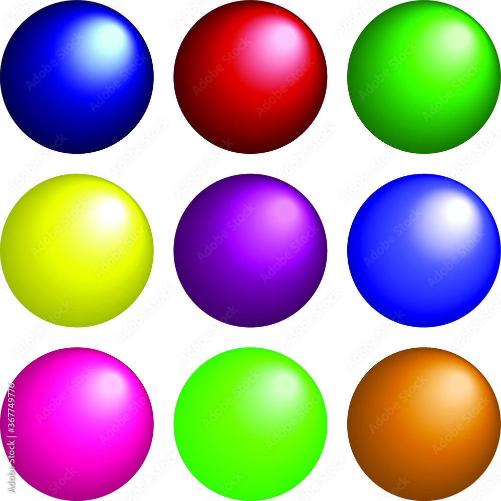 A set of multicolored balloons. Vector image with the ability to edit.