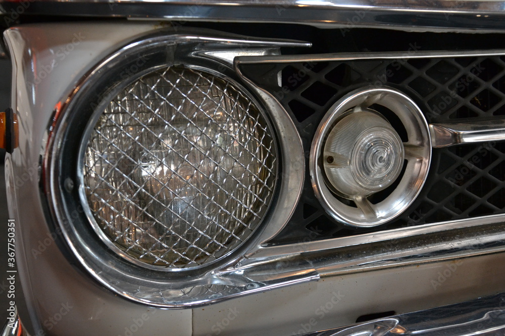 Oldtimer headlights decoration from the 70s