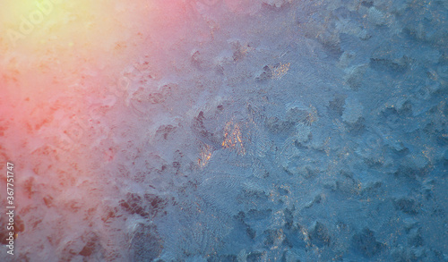 Picture of frost on the glass.