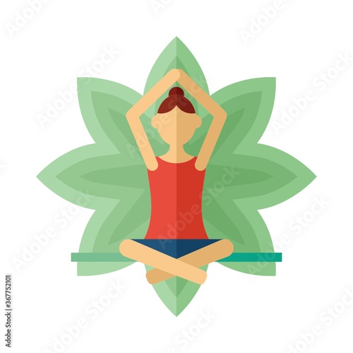 woman practicing yoga in lotus pose