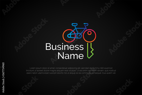 Key Bike Logo Template