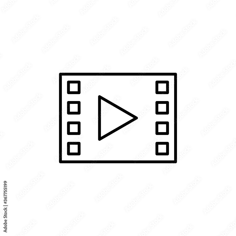 Filmstrip icon. Video player symbol modern, simple, vector, icon for website design, mobile app, ui. Vector Illustration Filmstrip icon. Video player symbol modern, simple, vector, icon for website design, mobile app, ui. Vector Illustration