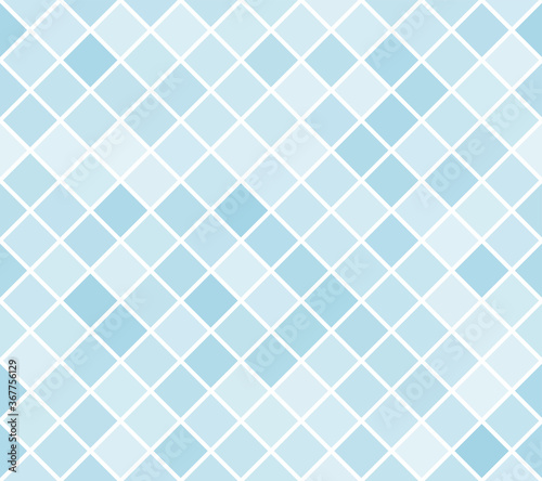 Modern blue seamless rhombus pattern. Abstract geometric vector background. Festive wallpaper. 