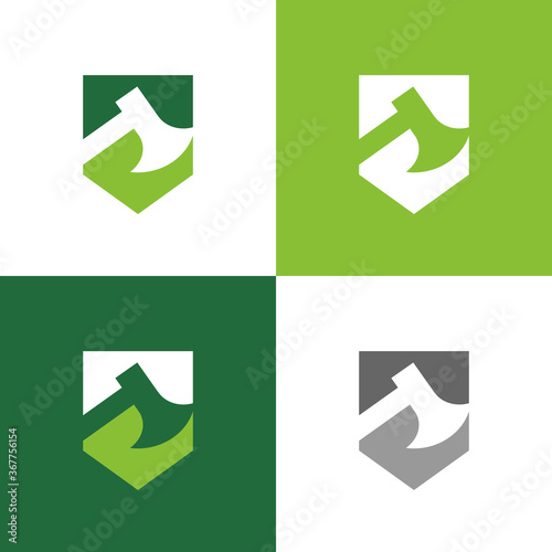 Free Download Shield and axe logo template, bushcraft symbol design - Vector - GFXLoad