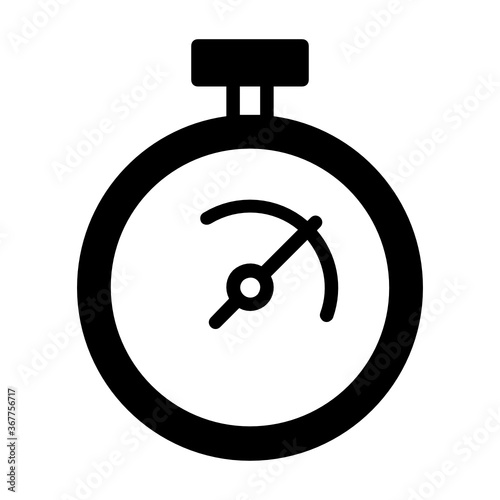 Measuring Level of Liquid Vector Color Icon Design, Stop watch on white background, Pressure Guage Concept, 