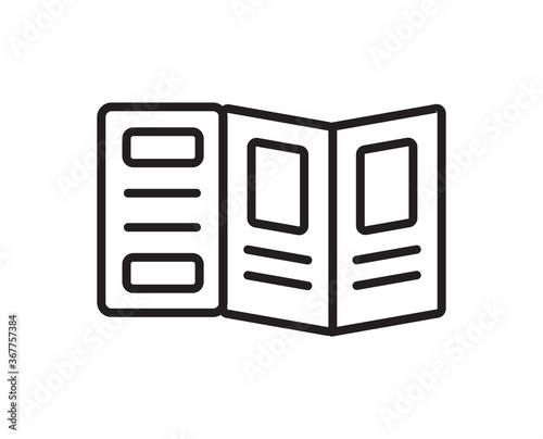 Brochure, conference, booklet icon vector. Blog, blogging sign. Universal writer, copy writing icon to use in web and mobile UI. Publishing company