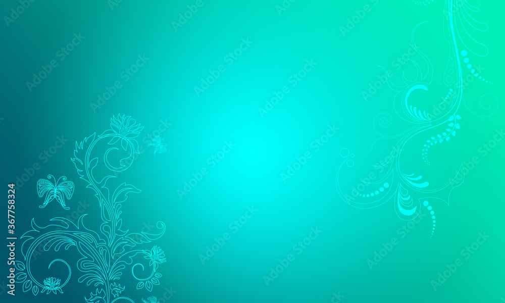 Hintergrund grün blau türkis Ornament floral Mitte hell pastell Ranken Design Layout Vorlage Untergrund leuchten schimmern hell Frühling Sommer Symbol Blumen Flora zeitlos schön elegant Schmetterlinge Hintergrund grün blau türkis Ornament floral Mitte hell pastell Ranken Design Layout Vorlage Untergrund leuchten schimmern hell Frühling Sommer Symbol Blumen Flora zeitlos schön elegant Schmetterlinge