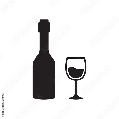 Wine icon vector illustration.