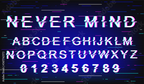 Εκτύπωση καμβά Never mind font template