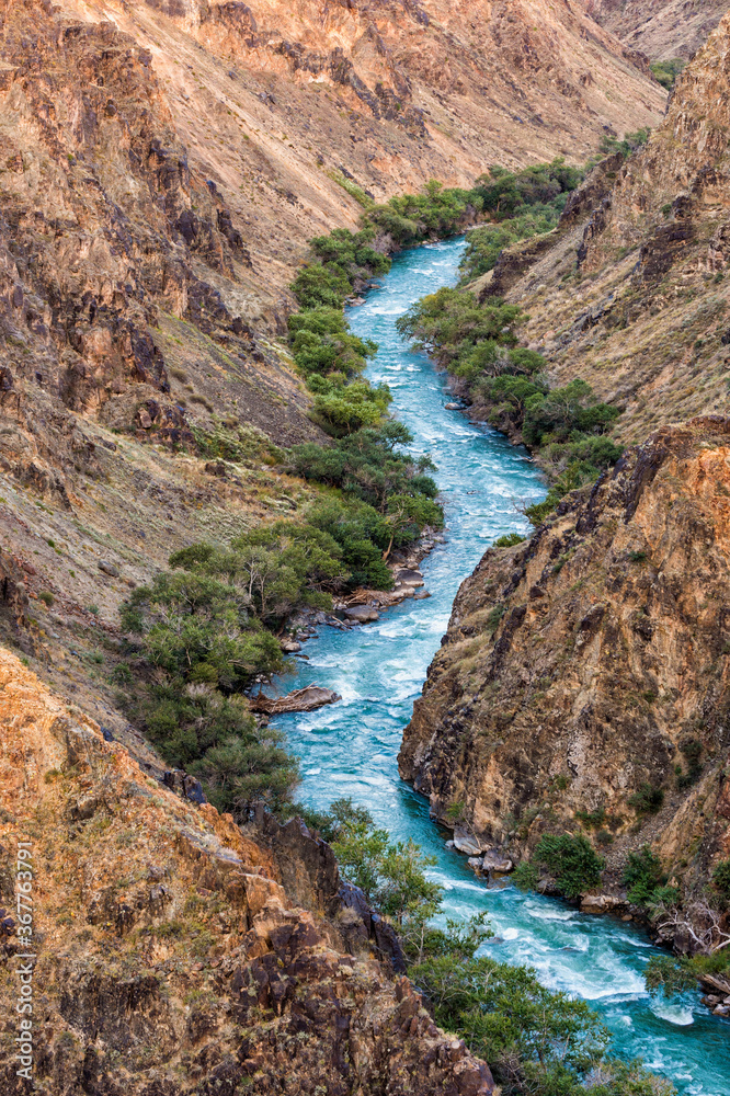 Charyn river inside the Black Canyon, Tien Shan Mountains, Kazakhstan