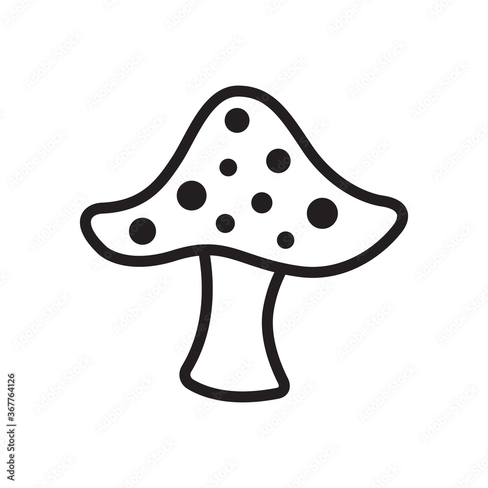 Mushroom icon vector illustration. Mushroom icon vector illustration.